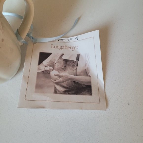 Longaberger Coffee Cup & Cereal Bowls Vintage Vine Cream Pattern - Picture 5 of 5